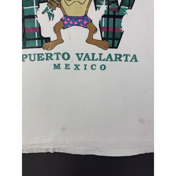 Vintage 90's Tazmanian Devil Puerto Vallarta Mexico Art Promo Beach Nature Water - Picture 8 of 16